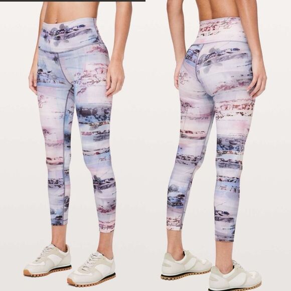 Lululemon Wunder Under High-Rise 7/8 Tight Sz 4 Pink Purple - Picture 1 of 8